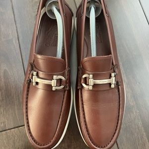 Ferragamo light brown loafers size 11. In great condition.